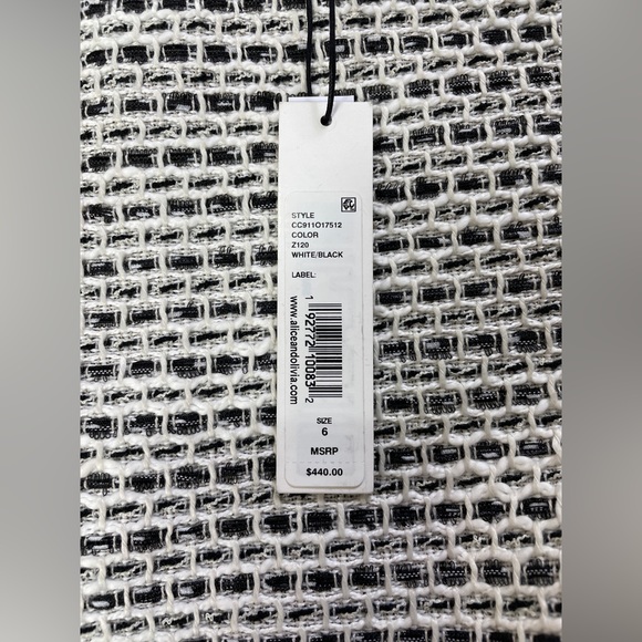 NWT Alice + Olivia Sally Side-Zip Tweed Mini Dress - Picture 5 of 5